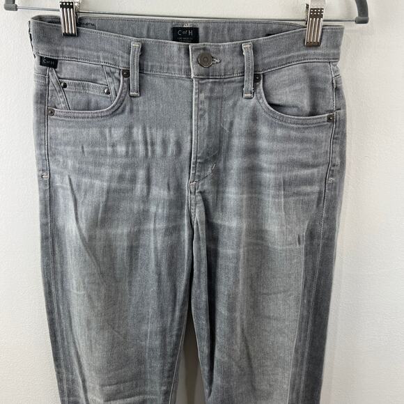 CITIZENS OF HUMANITY Womens Gray Cotton Blend Mid-Rise Skinny Denim Jeans Sz 27 - Picture 2 of 8
